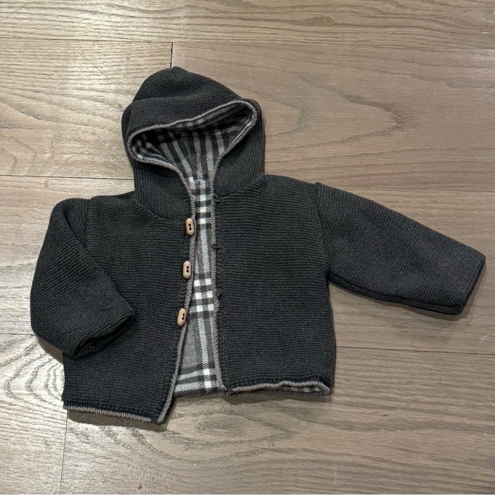 Kids Black Hooded Sweater